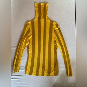 Zimmermann Yellow Striped Cowl Neck Sweater